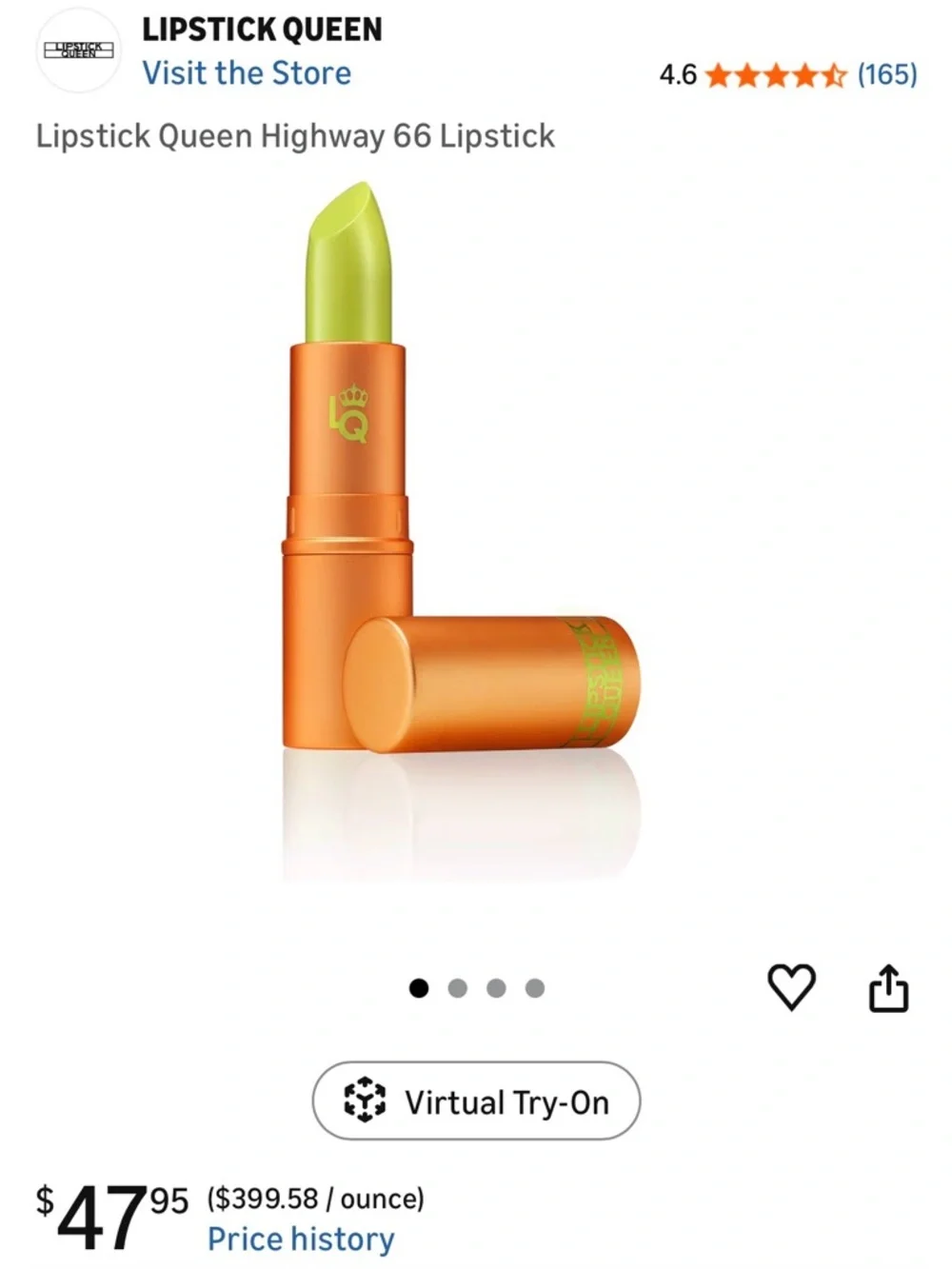 Lipstick Queen Highway 66 Limited‎ Edition Discontinued Lipstick, 0.12oz NEW